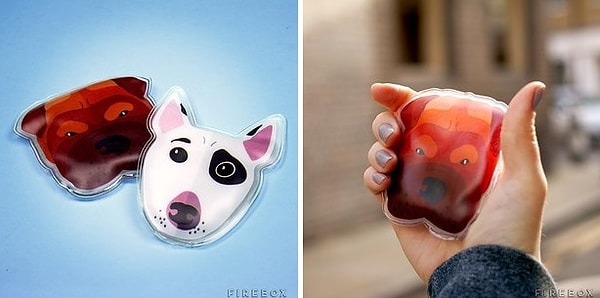 7. Грелки для рук в виде собак.