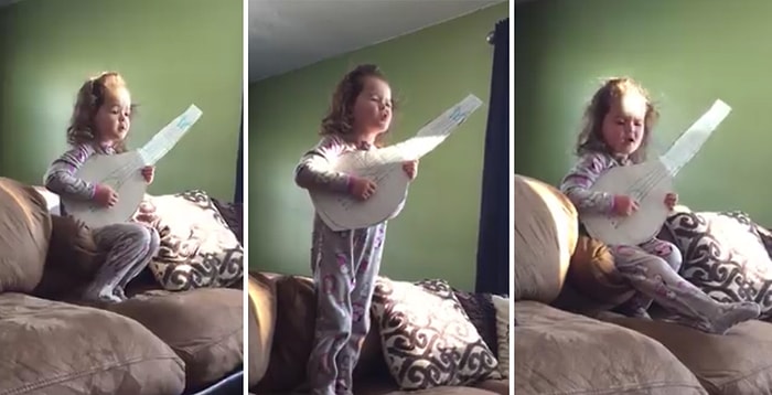 Ne Yapıyorsanız Bırakın ve 3 Yaşındaki Bu Aşırı Sevimli Kızın Hello Performansını İzleyin!