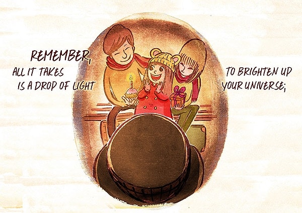 Не забывайте, что для счастья иногда нужно очень мало. Всего лишь немного света или тепла...