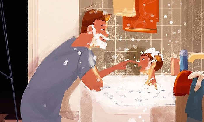 Banyoda En Keyifli Zamanın Baba ile Geçirilen Zaman Olduğunun 23 Kanıtı