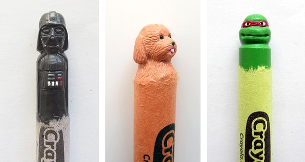 16. Полимерные карандаши с вырезанными на кончике фигурками.