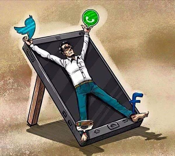 2. Sosyal medyaya zincirliyiz hepimiz.