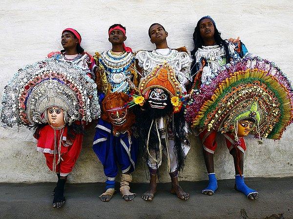 28. Chhau Dansçıları, Hindistan