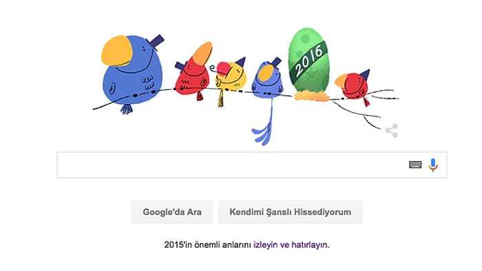 Google'dan Yılbaşı Doodle'ı