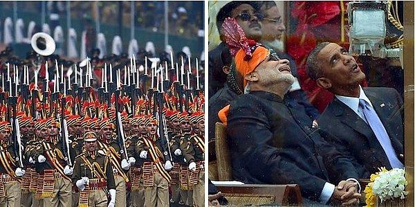 Her yıl 26 Ocak'ta New Delhi'de muhteşem bir askeri tören düzenlenir.