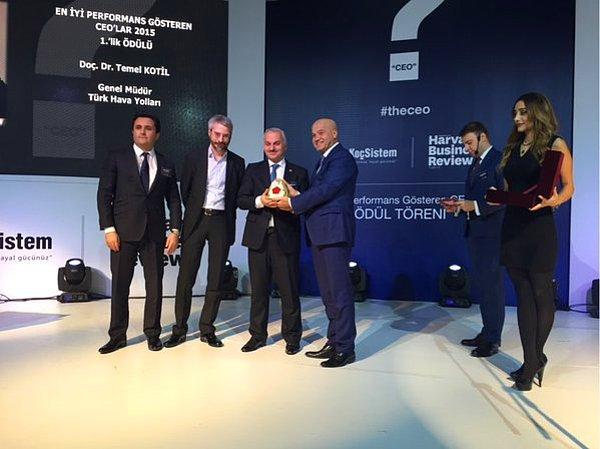 Doç. Dr. Temel Kotil, THY: En İyi Performans Gösteren CEO - Birincilik Ödülü