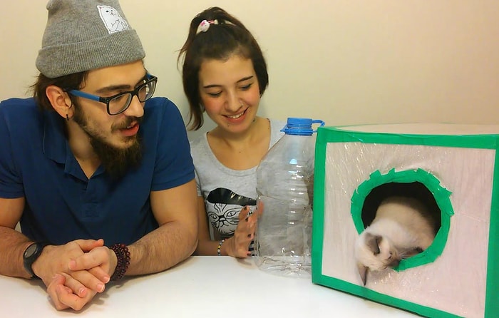 Soğuk Kış Günlerinde Siz de Yardım Edin! Kolay Kedi Evi ve Mama Kabı Yapımı