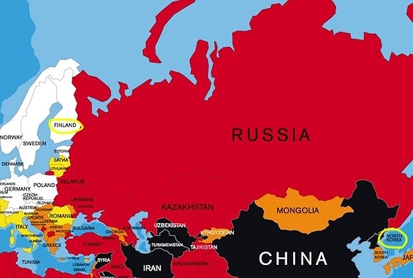 17. Технически Северную Корею от Финляндии отделяет всего одна страна.