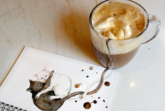 Русская художница и ее кофейные кошки