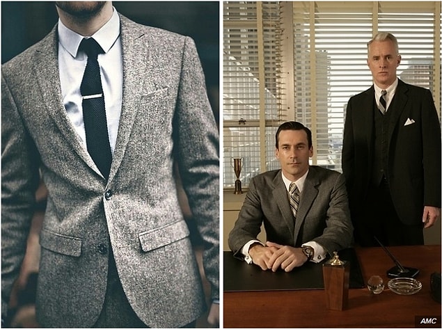2. İnce yakalar genellikle daha modern görünürken, kalın yakalar eski tarz ya da Mad Men tarzı durur.