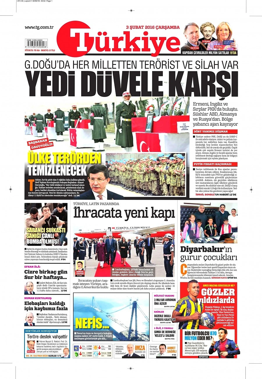 3 Şubat 2019 Çarşamba 3 Şubat 2019 Çarşamba