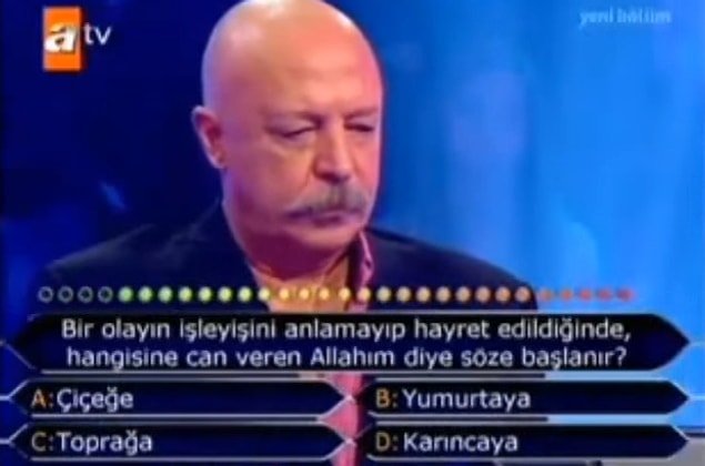 13. Bir olayın işleyişini anlamayıp hayret edildiğinde, hangisine can veren Allahım diye söze başlanır?