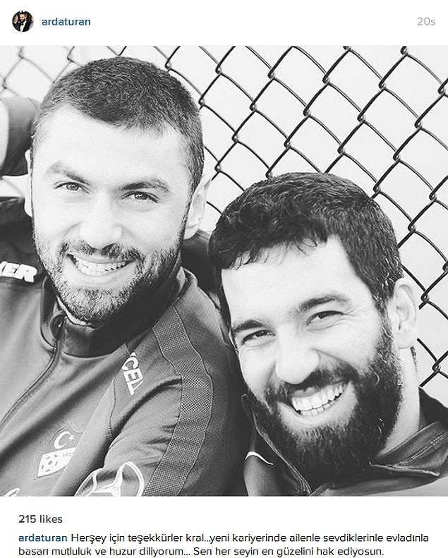 Arda Turan: "Her şey için teşekkürler kral"