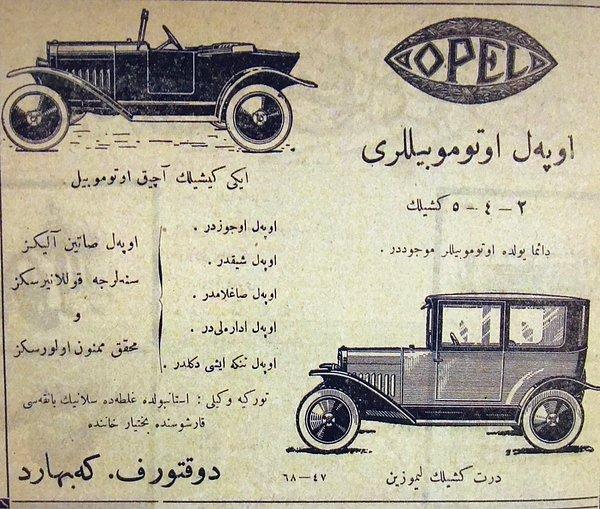 18. "Opel Otomobilleri - 2, 4, 5 kişilik"