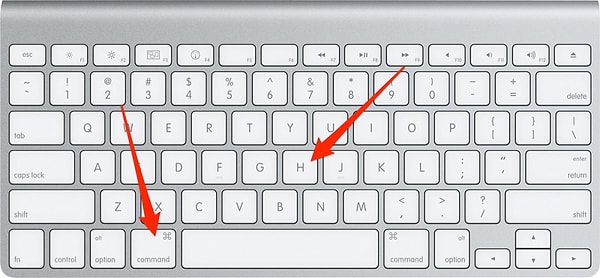 12. ⌘ + H — Uygulamayı gizle