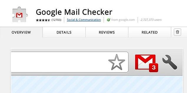 7. Google Mail Checker ile bildirimlerinizi alabilirsiniz.