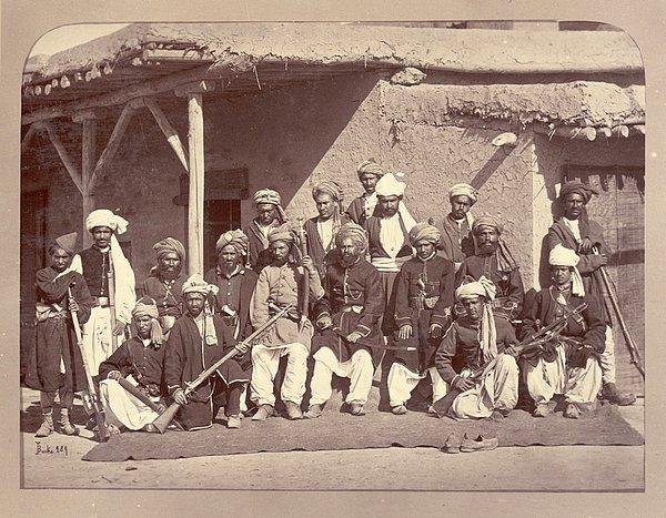 12. Afgan polisler, Kabil, 1879.