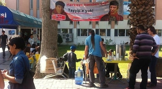 'Herkese Benden Çay Tayyip'e Yok' Pankartına Dava