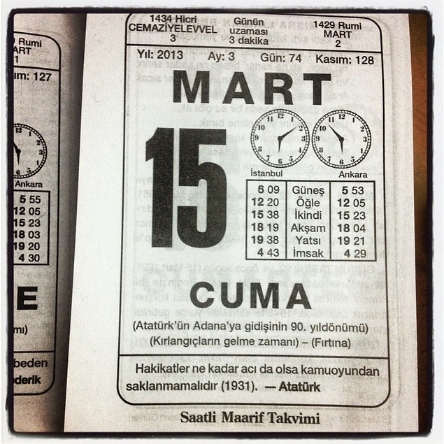 4. "Tarihte bugün ne oldu?" bölümü.
