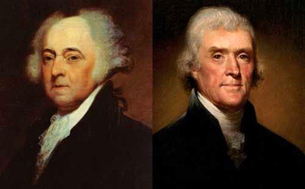 11. John Adams ve Thomas Jefferson, aynı gün öldü: 4 Temmuz 1826; yani Bağımsızlık Bildirisi'nin imzalanmasının 50. yıldönümü...