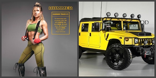 3. Hummer Truck H1 от Пейдж Хэтевей - спортивная, рельефная девушка