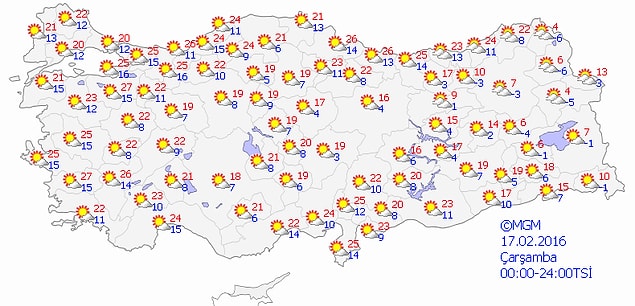 Önümüzdeki 4 gün ise tablo şu şekilde