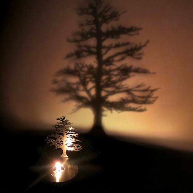 14. Ağaç şeklinde lamba
