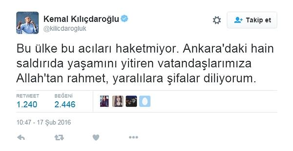 8. Kemal Kılıçdaroğlu bu ülke bu acıları hak etmiyor, dedi.