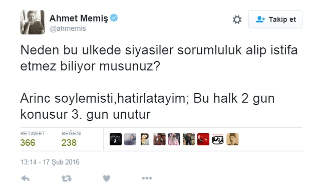 15. Yine cemaate yakın bir gazeteci ise ''Bu halk bunu da unutur'' dedi.