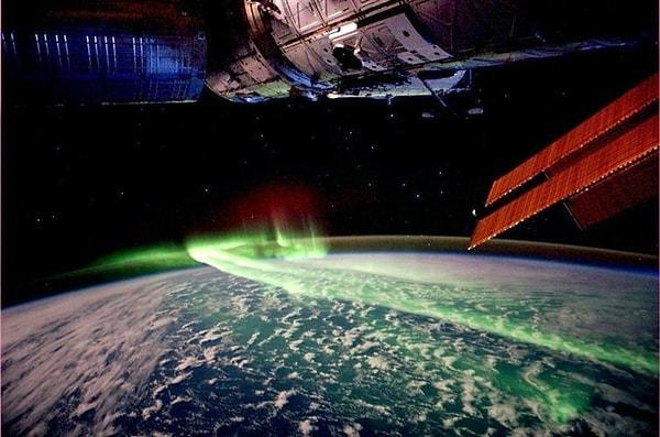 2. Kuzey ışıklarının uzaydan görünüşü