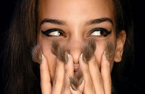 Новый странный тренд 2016 - меховые ногти