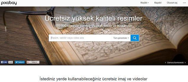 16. Pixabay'den Türkçe olarak da faydalanmak mümkün.