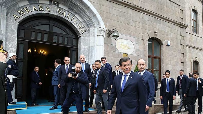 Davutoğlu Ankara Valiliği'nde Brifing Aldı