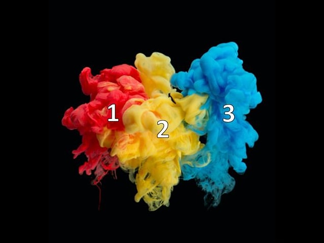 2. Şimdi de 1. ile 3. rengin karışımına bak bakalım.