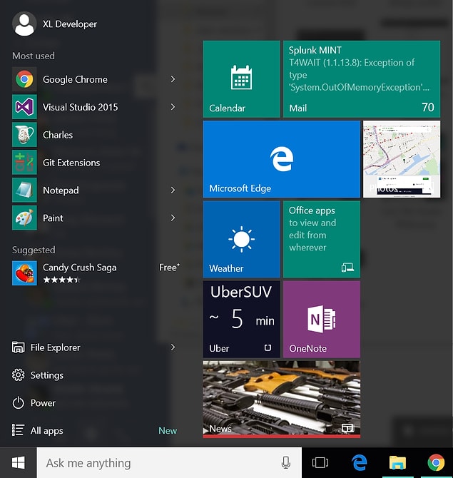 3. Microsoft'un başlangıç menüsü Apple'a kıyasla neredeyse evrim geçirdi.