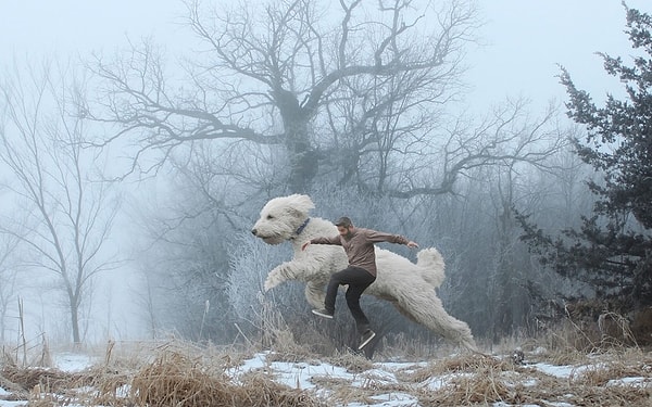5. «Все эти снимки описывают то, как я воспринимаю своего четвероного товарища. Он мой самый лучший друг и нам так весело вместе».