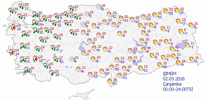 Ülkemiz Yağışlı Havanın Etkisinde, Sıcaklı Mevsim Normallerine Dönüyor