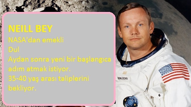 9. Aydan döndüğünde evinde bir ses, sıcak bir çorba kokusu isteyen Neill Armstrong talip bulamayınca yorumcu olurdu.