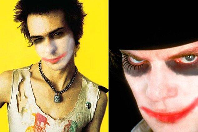 14. Joker, punk rockçı Sid Vicious ve Malcolm McDowell'ın Otomatik Portakal filminde canlandırdığı Alex'ten esinlenilmiş.