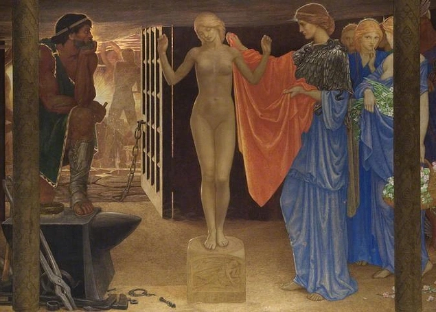 Aphrodite başına güzellikler saçtı.