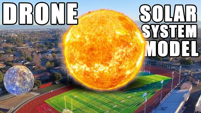 Güneş Sistemindeki Gezegenlerin Yerlerini Futbol Sahasını Kullanarak Anlatan Video