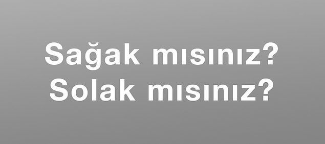 1. Öncelikle...