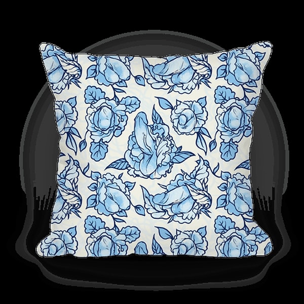 1. Миленькая цветочная подушка для софы ❀ ❀ ❀