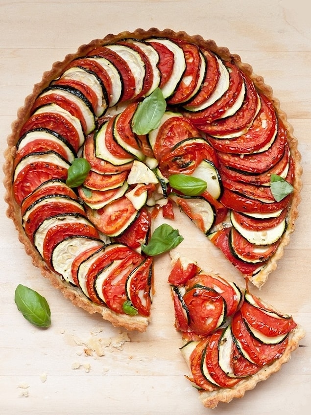 1. Domatesli, Patlıcanlı Tart