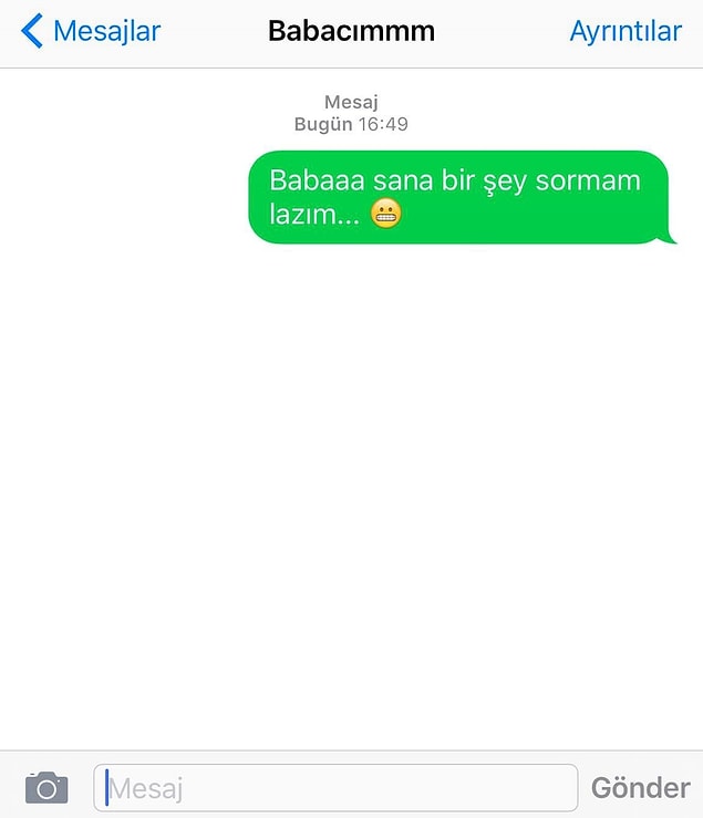 Her şey bu mesajla başlar... 😁