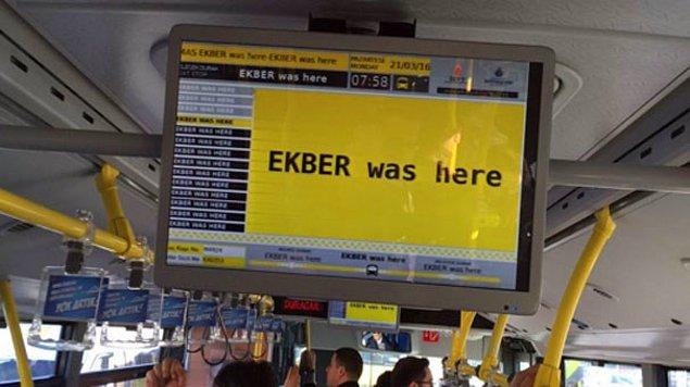 8. İETT Sitesi ve Metrobüs Ekranları Hacklendi: 'Ekber Was Here'