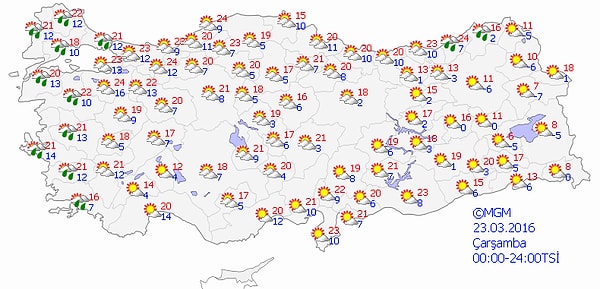 ÖNÜMÜZDEKİ 4 GÜN TÜRKİYE GENELİNDE HAVA