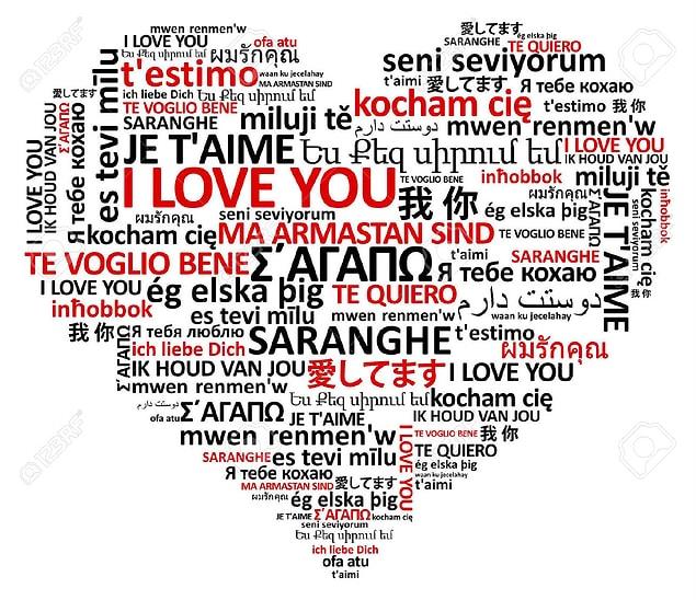 13. Learn what love means in different languages.