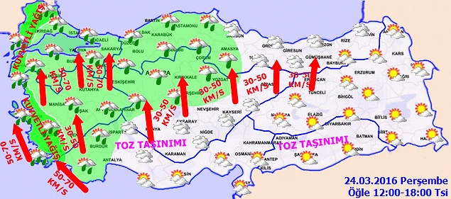 Meteoroloji'den Kuvvetli Yağış, Fırtına ve Toz Taşınımı Uyarısı