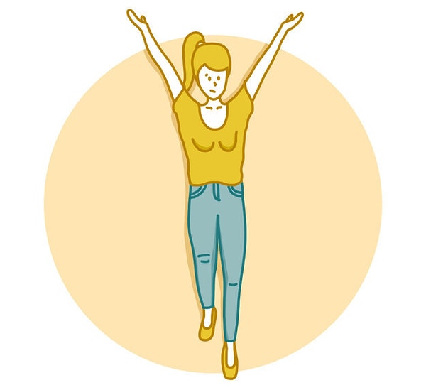 8. Чаще поднимайте руки вверх.